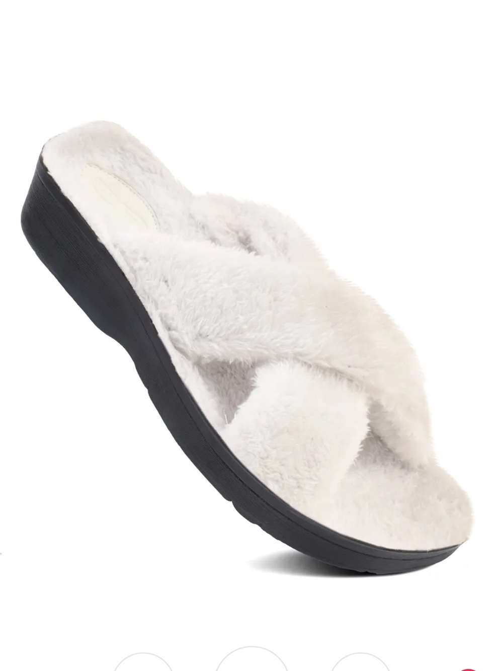 Lola Soft Cozy Women's Slipper - White. Size 40